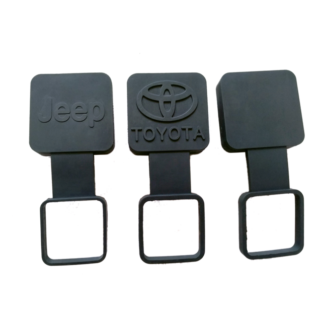 LOVEYOUNG Rubber Black Hitch Cover Pins Lock with Protective Plug for Trailer Parts 60x60mm 0.5kg OE NO.1