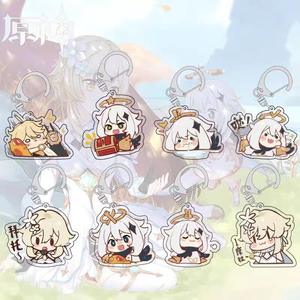 Porte-clés en acrylique personnalisé de dessin animé Anime Fabricant de porte-clés mignon populaire Pendentif holographique <span class=keywords><strong>Genshin</strong></span> <span class=keywords><strong>Impact</strong></span> Charms Wholesale - Product Image 5