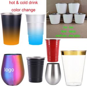 Gobelet en aluminium jetable de 8 oz et 12 oz (350 ml) pour café, bière, concerts, avec logo, pour boissons froides, recyclable, changeant de couleur, vente en gros - Product Image 2