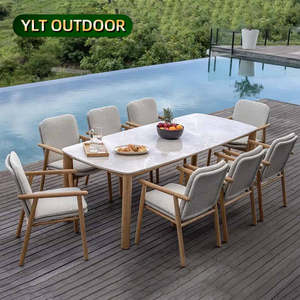 Juego <span class=keywords><strong>de</strong></span> Muebles <span class=keywords><strong>de</strong></span> Jardín <span class=keywords><strong>de</strong></span> Estilo Nórdico <span class=keywords><strong>de</strong></span> Alta Gama, <span class=keywords><strong>Mesas</strong></span> y Sillas <span class=keywords><strong>de</strong></span> Teca para Patio, Muebles <span class=keywords><strong>de</strong></span> Exterior Impermeables, Sillas <span class=keywords><strong>de</strong></span> Teca para Patio <span class=keywords><strong>de</strong></span> Hotel - Product Image 1