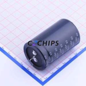 Condensateur électrolytique en aluminium à encliquetage ELH2WM821R55KT, composant traversant (THT), D35xL55mm 820uF 20% 450V 10mm - Product Image 2