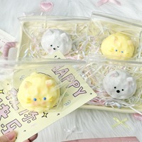Jouet Squishy en forme de chiot mignon, texture laiteuse et boueuse, à remontée lente, sensoriel, anti-stress, en PVC souple, jouet de décompression