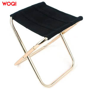 Silla plegable de aluminio Woqi para acampar al aire libre, rectangular, negra, portátil, para pesca, playa, picnic y jardín. - Product Image 4
