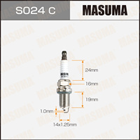 S024C MASUMA Accessoires pour véhicules Bougie d'allumage pour TOYOTA YARIS 1.5L 5EFHE EFI 22401-2J206-VA 1N06-18-110 90048-51123-000