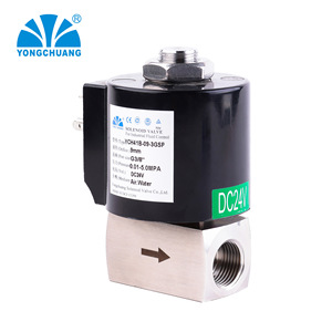 Yongchuang Solenoid Valve YCH41B-09-3GSP DC24V 9mm G3/8 For Air Water Control - Product Image 1