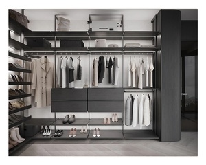 Smart Open Almirah Mdf colore nero moderno armadio a <span class=keywords><strong>parete</strong></span> disegni armadio <span class=keywords><strong>camera</strong></span> da letto principale - Product Image 1