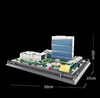 6219 Wange arquitectura bloques de construcción sede de las Naciones Unidas modelo ladrillos Moc City Streetview juguetes para niños