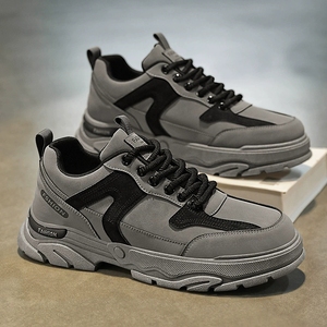 <b>Men</b> Autumn New <b>Work</b> <b>Shoes</b> Thick Sole Anti-Slip Durable Casual Trendy Sport Sneakers - Product Image 1