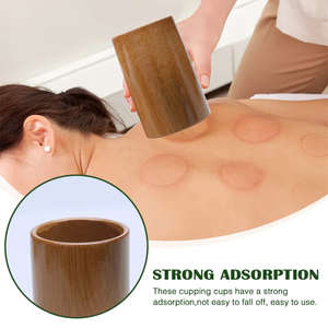 Aihao Brand 2024 Hot Product DropShipping 6cm Size 5PCS Hijama Cups Wholesale Bamboo Jar Cupping - Product Image 6