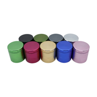 Broyeur à herbes en aluminium à 5 parties magnétique puissant de 2,48 pouces avec pot de rangement, broyeur à tabac, accessoires de fumage personnalisés
