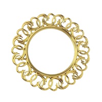 Nouvelle assiette miroir ajourée de style européen-américain, plateau à fruits élégant avec bordure en dentelle, idéal pour les banquets et les dîners