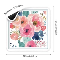 Tapis de jeu de mahjong double face en caoutchouc antidérapant, imperméable et inodore, avec base en caoutchouc, motif flocon de neige, directement de l'usine
