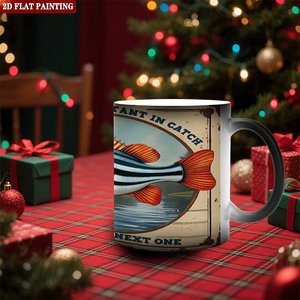 Mug en céramique noir givré 11 oz, tasse à changement de couleur activée par la chaleur, sublimation, blanc, pour design personnalisé - Product Image 2