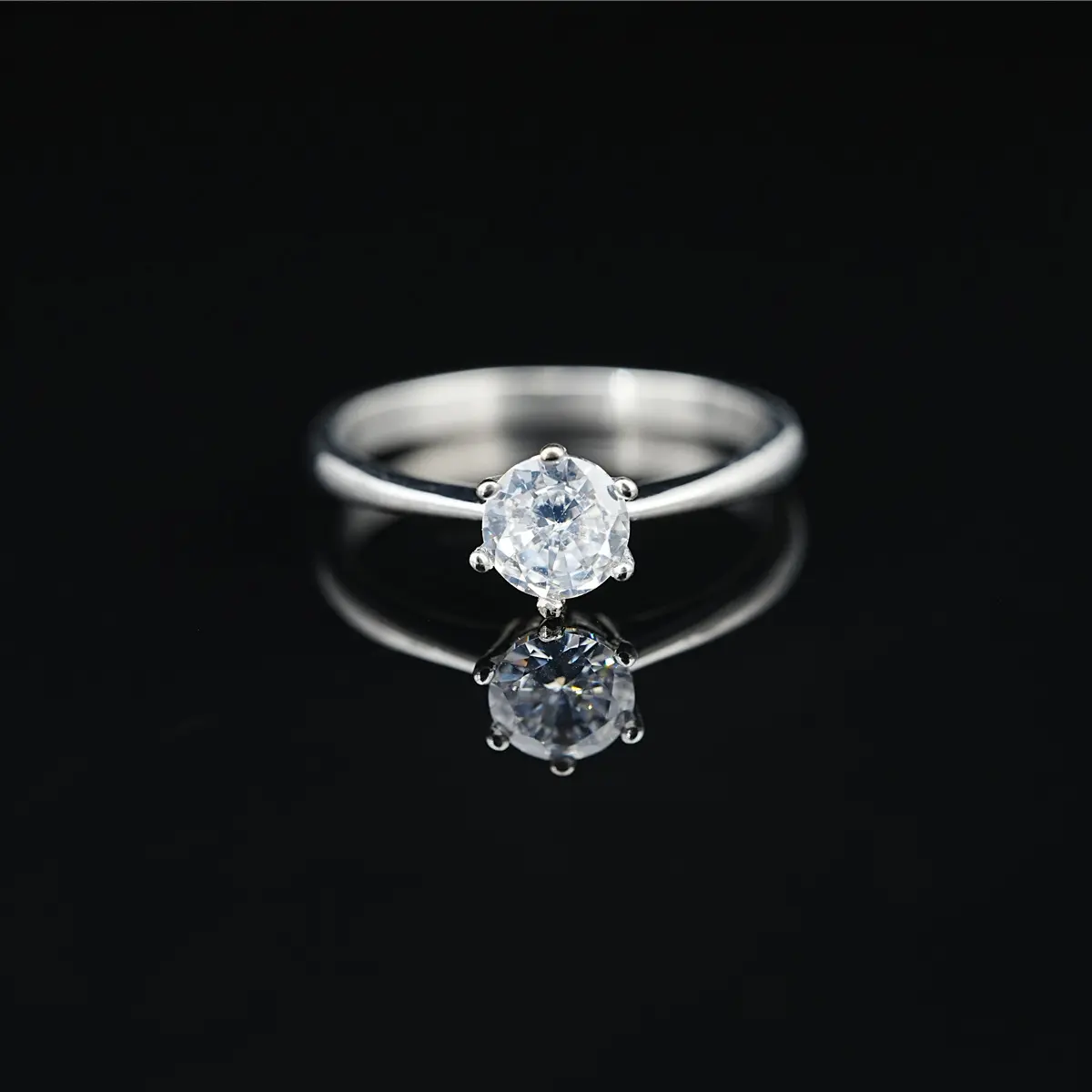 Moissanite Zircon engagement Ring phụ nữ mô hình vòng cổ điển