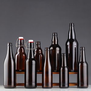 कस्टम खाली 250 एमएल स्पष्ट नीले ग्लास एम्बर बीयर की बोतल 330 मिली 500 मिलीलीटर 1 लीटर स्विंग टॉप शराब की भावना बीयर के लिए - Product Image 1