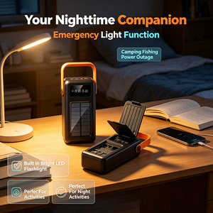 Power Bank <span class=keywords><strong>Solare</strong></span> Bestseller con 4 Cavi Integrati Rimovibili, Ricarica Simultanea di 6 Dispositivi, Torcia LED, 13 Protezioni di Sicurezza - Product Image 3