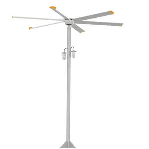 Ventilador de Pie HVLS Portátil para Exteriores, Ventiladores de Pie de Gran Tamaño con Postes Verticales y Aspas de Aluminio, Ventilador de Pie OEM para Almacenes - Product Image 3