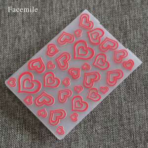 แม่พิมพ์ลายนูนรูปหัวใจดอกไม้พลาสติกแบบทำมือลายฉลุเค้กฟองดองสำหรับอุปกรณ์ตกแต่งเค้ก - Product Image 4