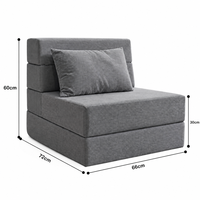 Surmatelas pliable en mousse haute densité pour adultes, avec housse en lin amovible, design pliable pour chambre à coucher, usage scolaire, taille personnalisable