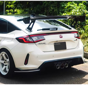 Spoiler Posteriore in Fibra di Carbonio Stile VS per Honda <span class=keywords><strong>Civic</strong></span> Type R FL5 <span class=keywords><strong>2022</strong></span>+ Ala Alta in Carbonio - Product Image 4