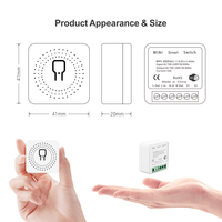 Interrupteur intelligent Wi-Fi miniature Tuya 16A compatible avec Alexa/Google Assistant PST-AP-SMT