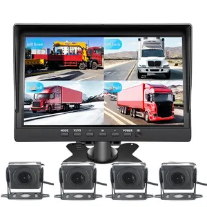 10.1 pollici AHD 4CH carrello elevatore per camion Monitor DVR HD 360 gradi surround effetto IP68 registrazione Loop impermeabile G-sensore di allarme