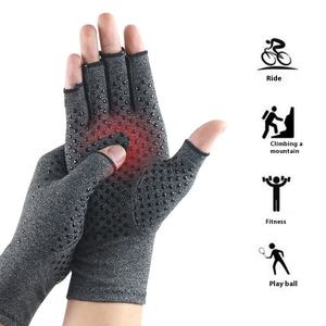 <span class=keywords><strong>Mitaine</strong></span> demi-doigt transfrontalière Sports de plein air antidérapant Fitness entraînement cyclisme hommes femmes arthrite gants de Compression - Product Image 6