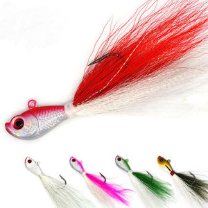 Uniker <span class=keywords><strong>5</strong></span> Color luminos de Pesca de Mar 1/4 OZ-8 OZ pescado Bucktail de la cabeza de la plantilla con gancho - Product Image 1