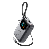 OEM/ODM Vente en gros Batterie externe semi-solide 20000mAh 45W/65W PD à charge rapide pour 4 appareils avec écran TFT circulaire IA MH857C