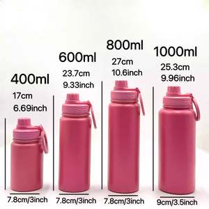 Bouteille isotherme sous vide en acier inoxydable 1L (32oz) avec logo personnalisé, revêtement poudré, pour sport et camping, avec couvercle 2-en-1 paille et bec verseur - Product Image 3