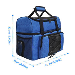 Bolsa para Bolas de Boliche Azul de Gran Capacidad - Duradera, con Múltiples Compartimentos, Ideal para Entusiastas del Boliche para Dos Bolas - Product Image 6