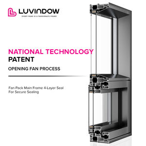 Luvindow מסגרת אולטרה צר אלומיניום מסגרת חלונות מעטפת חלונות גדולה זכוכית גדולה לדחוף את מעטפת החלונות עבור וילה - Product Image 4