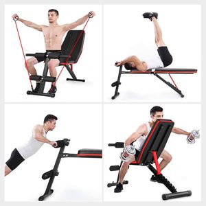 Adjustable <b>Weight</b> Indoor Fitness Gym Bench Press Supine Board Full-Body Workout with Foldable Abdominal Exercise Benches <b>Racks</b> - Product Image 3