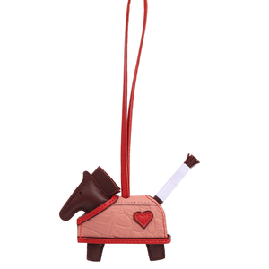 Nouveau Pendentif de Sac en Cuir Véritable et Peau de Mouton, Motif Cheval Volant, Cheval à Bascule et Cheval de Guerre, en Cuir de <span class=keywords><strong>Crocodile</strong></span>, Mignon - Product Image 3