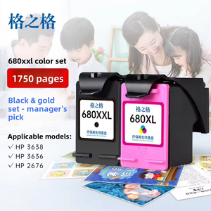 Cartouches d'encre Gezige 680 compatibles <span class=keywords><strong>HP</strong></span> pour <span class=keywords><strong>3636</strong></span> 3638 3838 2676 4538 4678, pack complet, impression numérique couleur, haute qualité - Product Image 1