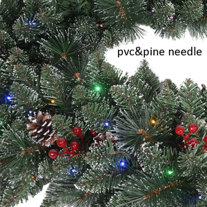 2023 couronnes <span class=keywords><strong>de</strong></span> <span class=keywords><strong>noël</strong></span> artificielles faites <span class=keywords><strong>maison</strong></span> OEM pour décoration <span class=keywords><strong>de</strong></span> <span class=keywords><strong>porte</strong></span> d'entrée - Product Image 4