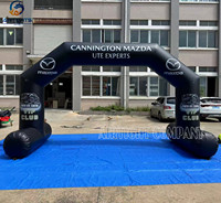 Arche gonflable noire de 5 m de long pour concessionnaires automobiles