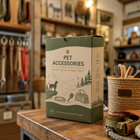 Boîtes auto-érectiles personnalisées écologiques et recyclables avec fond à verrouillage automatique, revêtement UV, impression offset pour l'emballage de détail d'accessoires pour animaux de compagnie