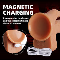 Vibromasseur G-Spot chauffant à télécommande en silicone liquide pour adultes, avec fonction de poussée, étanche IPX5 et design portable