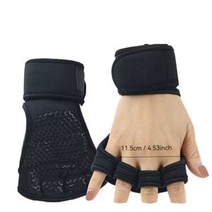 Guantes de levantamiento de pesas de poliéster para gimnasio y entrenamiento cruzado al aire libre con soporte para manos y muñecas, precio competitivo - Product Image 1