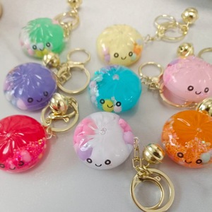 New Style Small Cage Bun Toy Pendant Dumpling Oil Floating <b>Keyring</b> Stress Relief Toy Bag <b>Charm</b> Key Chain for Backpack Bag - Product Image 2