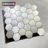 Panel de Pared Metálico Autoadhesivo con Mosaico de Aluminio Decorativo con Diseño de Diamantes en Oro Rosa para Proyectos de Tiendas Minoristas
