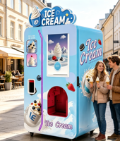 Distributeur automatique de desserts glacés de qualité commerciale, 24h/24, pour les zones à fort trafic