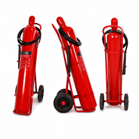 Extincteur à CO2 sur roues en acier au carbone personnalisable KHI (rouge)