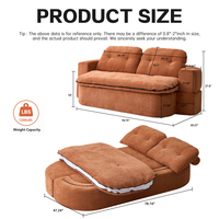 Cama de Día Tapizada Moderna con Compresión al Vacío, la Más Vendida en Alibaba, Ideal para Apartamentos Pequeños, Disponible en EE. UU.