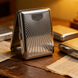 Estuche de Cigarrillos Metálico Grabado Vintage, Plateado y Pulido, Caja Impermeable para Almacenamiento de Tabaco con Patrón Decorativo para Hombres y Mujeres - Product Image 4