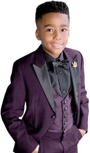 Conjunto Formal para Niños, Traje de Boda de 4 Piezas, Chaqueta, Chaleco, Corbata de Moño, Elegante Esmoquin <span class=keywords><strong>Gris</strong></span> para Niños de 3 a 14 Años - Product Image 6
