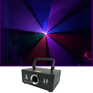 1w激光1000mw RGB卡通扫描线光束DJ发光二极管灯DMX 512汽车音响舞台照明设备