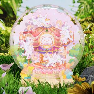 Roue de course pour hamster en plastique silencieux, de couleur cristal, pour petits animaux, jouet pour cage suspendue, antidérapant - Product Image 2