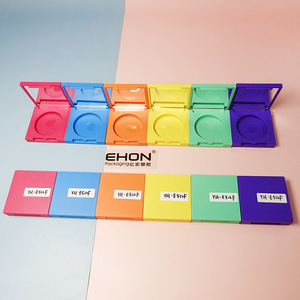 กล่องใส่เครื่องสำอางพลาสติกทรงสี่เหลี่ยม EHON รุ่น YH-E512F แบบพกพา พร้อมกระจก ขนาดเส้นผ่านศูนย์กลาง 36 มม. สีสันสดใส - Product Image 2